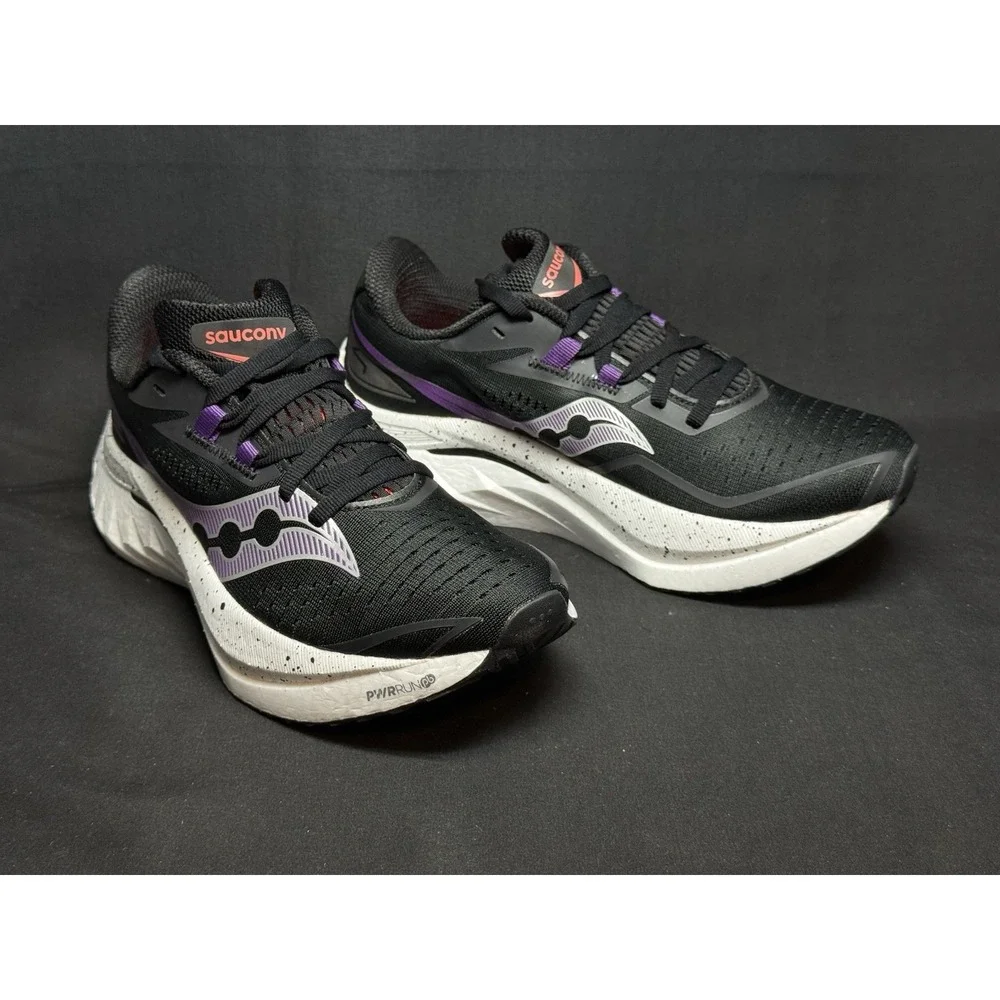 NEW Women Size 7 - Saucony Endorphin Speed 4‎ Black Violet Running Walking